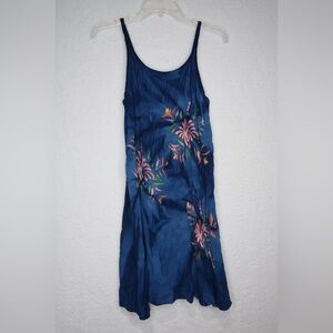 Women’s Tropical Barik tropical print midi dress sz OS summer beach costal